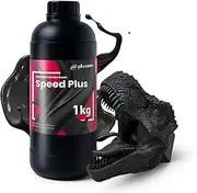 Phrozen Speed Plus 3D Printer Resin | UV-Curing Resin for Most 405nm LCD/DLP Printers | Print Faster w/Higher Precision, Low Viscosity - Black (1kg)
