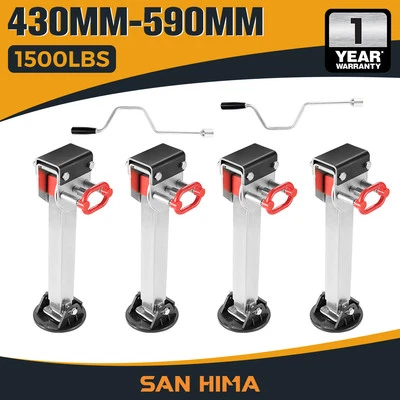 4x 430mm Drop Down Corner Steadies Stabilizer Legs Caravan Camper Trailer