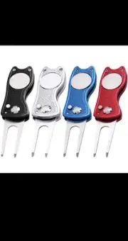 collapsible metal divot fixer tool golf