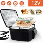 12V Car Electric Heated Lunch Box Portable Food Warmer Mini Microwave Oven Bags