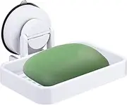 Diakey Suction Cup Soap Dish for Shower, Hollow Design, Powerful Vacuum Suction Bar Soap Holder for Shower Wall, Bathroom, Bathtub, Drill-Free, Removable, Dry Quickly