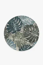 185' Round | Machine Washable Runner Rug | Kid & Pet Friendly | Indoor Rug | Monstera Jade Flatwoven Rug | Ruggable