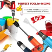Attachment for Drill Stirring Rod Resin Mixer Paddles Mix Epoxy Mold Tools FT