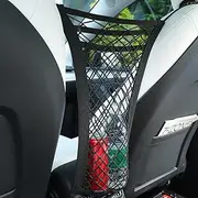 ULTECHNOVO Dog Car Net Barrier Pet Barrier with Auto Safety Mesh Organizer Baby Stretchable Storage Bag Universal for Cars, SUVs -Easy Install, Car Divider for Driving Safely with Children