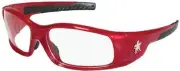 Crews SR130 Swagger Safety Glasses Red Frame w/Clear Lens (12 Pair)