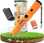 Metal Detector Pinpointer, Metal Detectors for Adults & Kids, IP66 Waterproof Handheld Pin Pointer with Holster, 360° Scan Detector Portable Metal Detector Great for Gold, Silver, Coins