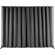 VEVOR Room Divider, 8 ft x 10 ft (96120inch) Portable Panel Room Divider with Wheels Curtain Divider Stand, Room Divider Privacy Screen for Office, B