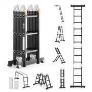 Folding Ladder Multi-Purpose 3 Step 12ft with Scaffolding Plank