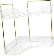 RORPOIR Wear-Resistant Bathroom Counter Organizer Kitchen Spice Rack Corner Shelf Countertop Storage