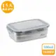 鍋寶CookPower 可微波316不鏽鋼保鮮盒/長方形便當盒(800ml)(BVS-60801GR)(灰色上蓋)