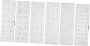 Unique Nail Art Printing Board Pcs Stainless Steel Nail Templates Creative Designs