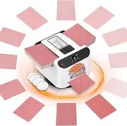 Proshine 2025 Automatic Card Shuffler and Dealer for 12 Players + 4 Remote Controller Card Dealer with Texas Holdem & Bridge Model Card Shuffler and Dealer for Blackjack Rechargeable, Card Calling