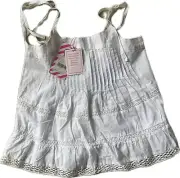 BNWT Girls Pumpkin Patch Tank Top, Size 9, 100% Cotton, Summer, Lace Cami