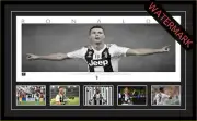CRISTIANO RONALDO JUVENTUS WINGS - FRAMED LITHOGRAPH - BALLONS dÓr GOLDEN SHOE