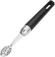 Luxshiny 1pc 304 Ball Scoop Household Tools Lemon Baller Meat Baller Scoop Cookie Dough Scoop Kitchen Meatball Spoon Food Scoop Pancake Scoop Watermelon Slicer Black Stainless Steel