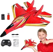 Remote Control Plane,RC Planes with LED Colorful Lights | Early Learning RC Aircraft Toy, 2.4Ghz Outdoor Flying Toy for Kids Boys Girls Beginner