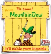 (MTDEW#2) 12" MT MOUNTAIN DEW FENCE COOLER POP SODA MACHINE DECAL