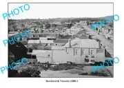 OLD 8x6 PHOTO OF BEECHWORTH VICTORIA TOWN CENTRE c1880