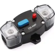 250Amp Circuit Breaker with Manual Reset 12-48 Volt DC 0-8 Gauge for Marine Boat