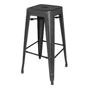 Bolero High Metal Bar Stools Black (Pack of 4) - Cafe Bar Stools (DL881) - DL881