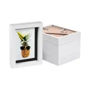 5x White 5" x 7" 3D Box Photo Frames Black 4" x 6" Mount Craft Shadow Picture