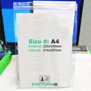 A4 VINYL DOCUMENT WALLET FILE PERMIT CERTIFICATE PROTECTOR HOLDER CLEAR ZIP LOCK