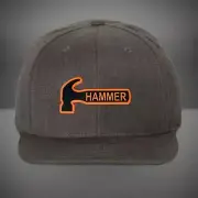 Hammer Flat Bill Snapback Cap Dark Heather