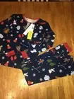 Bed Head PJS Kids Size 12 Holiday L/S Pant PJ Set Organic Stretch Cotton Unisex