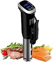 Sous Vide Machine, 1200W Immersion Circulator Cooker with Accurate Temperature Digital Timer, Stainless Steel Heater with Full Touch Screen Control Ipx7 Waterproof, Low Noise