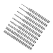 Carbide End Mill CNC Router Bit, 0.8mm-3.175mm Cutting Bit 1/8" Shank, Left Hand