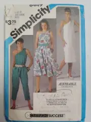 Jumpsuit Dress One Off Shoulder 10 12 14 Simplicity 6449 Sewing Pattern UC Fast