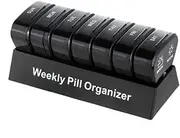 Weekly Pill Organizer, Daily Pill Case Organizer, 21-Grids Medicine Storage Case Easy Open Button for, Tablet, Small Items Organization Zankie