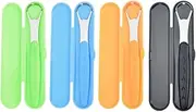 AdOvz Tongue Scraper Cleaner Stainless Steel Tongue Brush Metal Tongue Scraper Reduce Bad Breath with Travel Cases for Men Women Oral Mouth