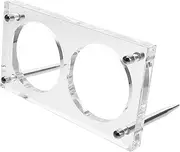 CAXUSD Dual Slot Coin Display Case Round Clear Plastic Holder for Coin Collections Inner Diameter Elegant Storage Box for Collectors and Commercial Displays