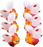 FELTECHELECTR 6pcs Micro Landscape Ornament Butterflies Tabletop Ornament Butterflies Sculptures Micro Landscape Butterflies Garden Mini Butterflies Resin Desktop Small Component