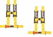 PRP 4 Point Harness 3" Pads Seat Belt PAIR Yellow Can Am Polaris Honda Yamaha