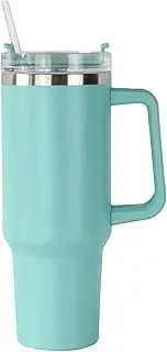 40oz/1200ml Stainless Steel Coffee Travel Insulated Stanleys Cup Mug | Tumblers Cup with Straw Lid and Handle | Leak Proof Vacuum Insulated Water Bottle for Hot Iced Drink