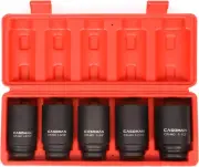 1/2-Inch Drive Deep Spindle Axle Nut Impact Socket Set, 1/2" Drive Deep Impact S