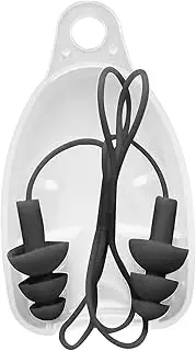 Soft Silicone Earplugs Corded Ear Plugs with String Swimming Earplugs Noise Reduction for Study Sleeping Concert Construction, Black
