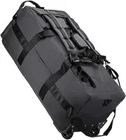 [BaotyJie] Wheeled Duffel Bag Suitcase Large Overnight Handbag Multifunction Rolling Travel Bag Backpack for Outdoor Business Trip Beach, Gray