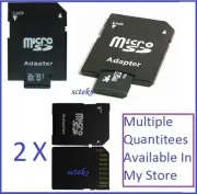 2xT-FlashTF MicroSD to SD Memory Card Reader adapter for 2Gb 4Gb 8Gb 16Gb 32Gb