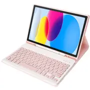 Ultra Thin Bluetooth Keyboard Leather Tablet Case For Ipad 10.9 2022 With Pen Slot Pink Laptop Cases & Bags