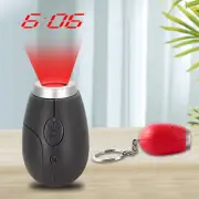 LED Projection Digital Alarm Clock Time Projector Mini Night light with chain