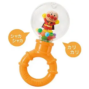日本進口 ANPANMAN 麵包超人 透明手搖鈴 聲響玩具 3個月以上 嬰幼兒用