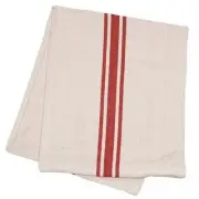 New Farmhouse Primitive Vintage Red STRIPED GRAIN SACK Table Runner 56"