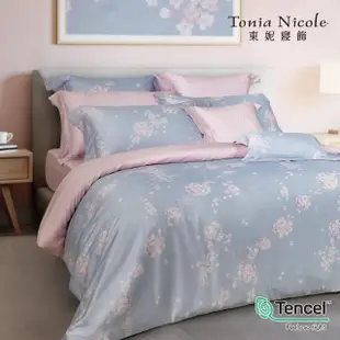 【Tonia Nicole 東妮寢飾】環保印染100%萊賽爾天絲被套床包組-春櫻輕舞(雙人)