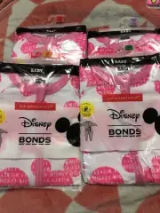 4 X BONDS ZIP WONDERSUIT Disney Mickey Heads Pink Sz 000-1 Bnip (acc318)