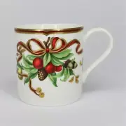 MINT TIFFANY & CO WHITE HOLIDAY GARLAND CHRISTMAS MUG CUP RARE SIZE