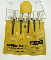 Stanley Screw-Mate Screw Sink Set Countersink Drill USA NOS 04-615