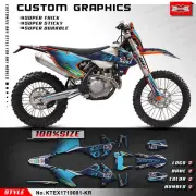 MX Waterproof Custom Sticker Decal Graphics Kit for EXC XCW 2017 2018 2019